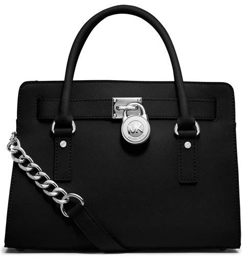 michael kors hamilton medium lock|Hamilton Medium Leather Satchel – Michael Kors Pre.